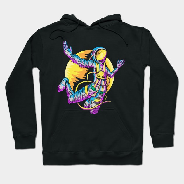 astronaut freefall space Hoodie by Mako Design 